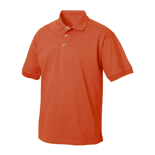 GEA0030 polo arancione bottoni plastica